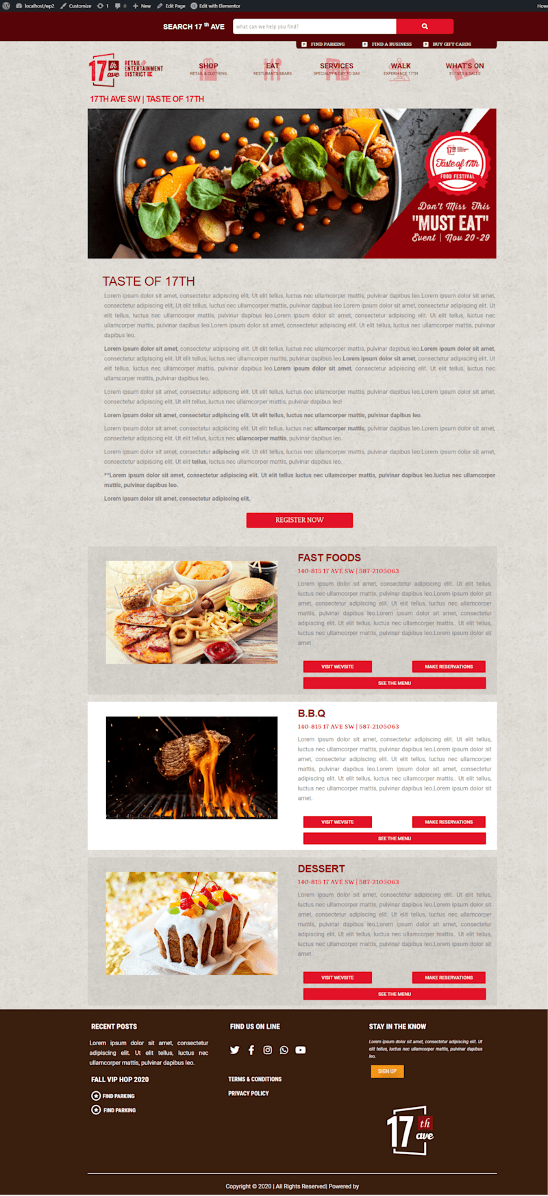 Cover image for Restaurant Responsive Landing Page Elementor