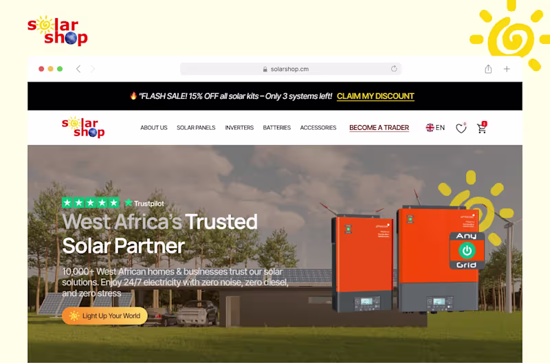 Cover image for SolarShop Website Redesign