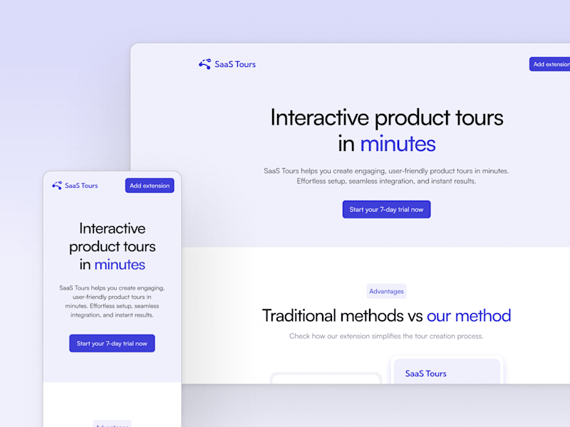 Cover image for SaaS Tours — Marketing Website