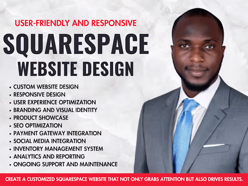 Cover image for Squarespace Website Design, Website Development Website Redesign