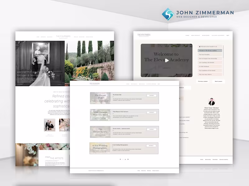 Cover image for Kajabi Education Platform for The Fourniers Wedding Photography