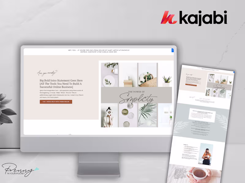 Cover image for Kajabi Premium Sales Page Templates Development