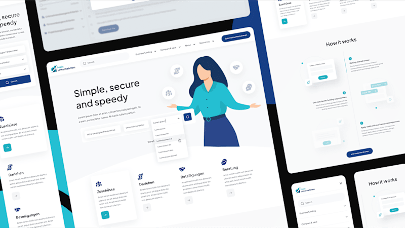 Cover image for meinUnternehmen Saas – UI / UX Design