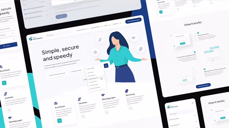 Cover image for meinUnternehmen Saas – UI / UX Design