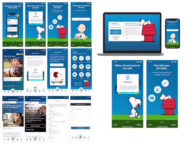 Cover image for MetLife Pet App and Web