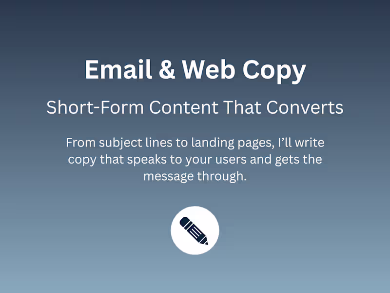Cover image for Email & Web Copy | Short-Form Content