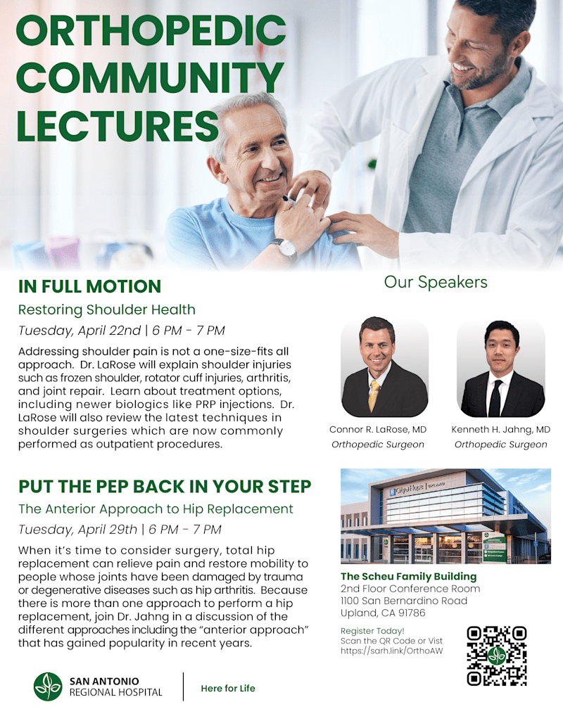 Cover image for SARH: Orthopedic Community Lectures Outreach Design
