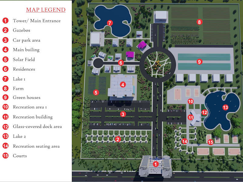Cover image for Creative rendered 2D and 3D landscape design with site layout.