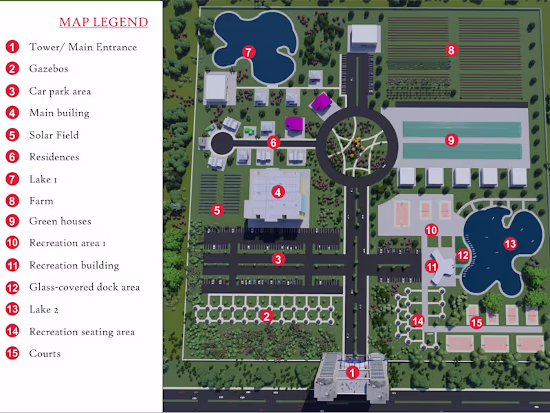 Cover image for Creative rendered 2D and 3D landscape design with site layout.