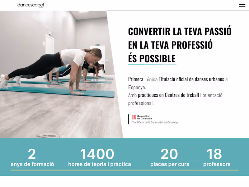 Cover image for Dancescape Studios - La teva escola de dansa a Lleida