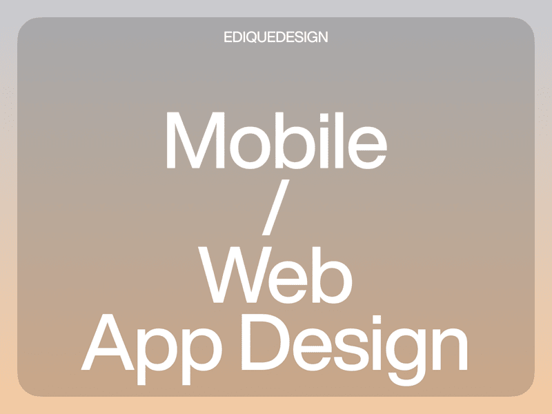 Cover image for Mobile/Web App Design