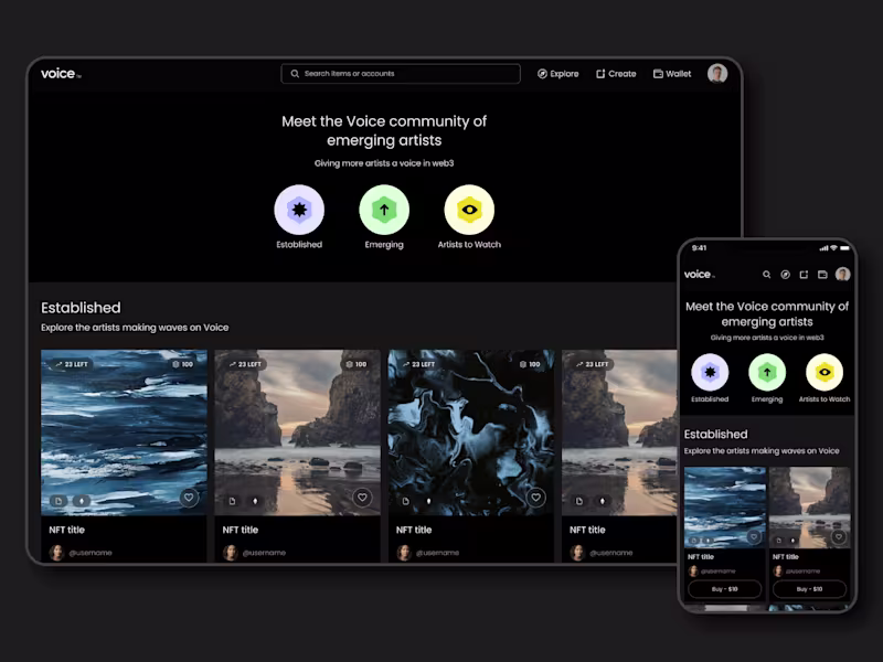 Cover image for Voice - NFT Marketplace