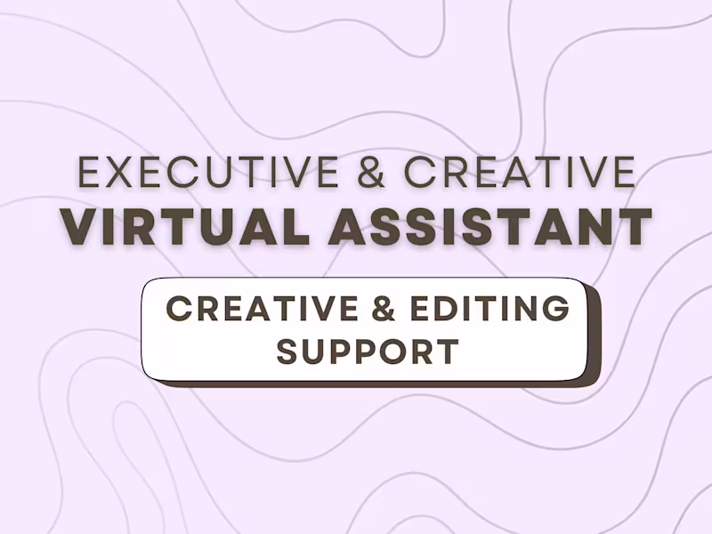 Cover image for Creative & Editing Support