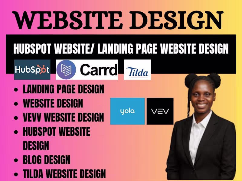 Cover image for I will build hubspot website landing page gohighlevel website