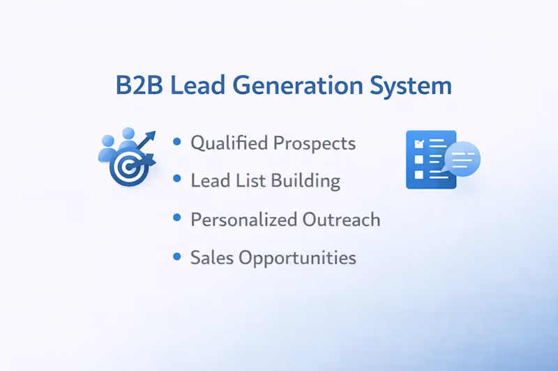 Cover image for B2B Lead Generation System for Agencies & Consultants