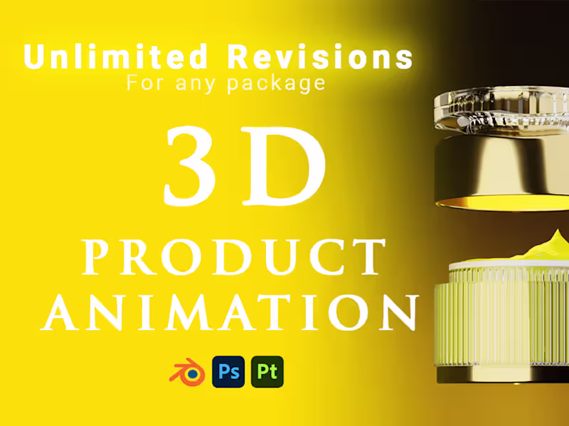 Cover image for I will Create professional 3D product animation video