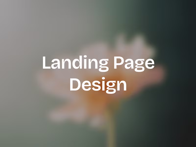 Cover image for Landing Page Design