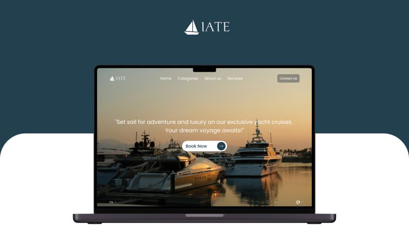 Cover image for IATE Luxury Yacht Cruise Landing Page Design