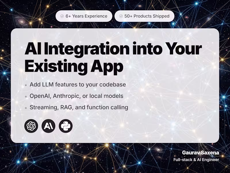 Cover image for AI Integration into Your Existing App
