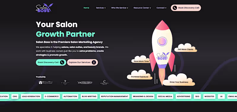 Cover image for Salon Boss Marketing - WebFlow