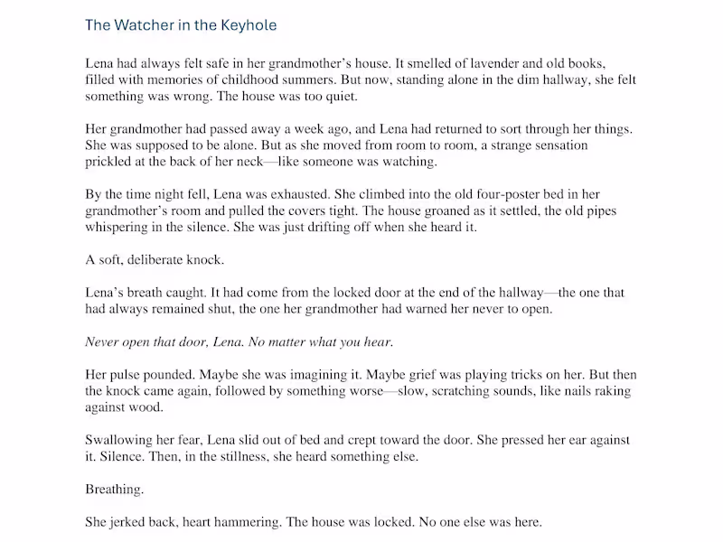 Cover image for The Watcher in the Keyhole
