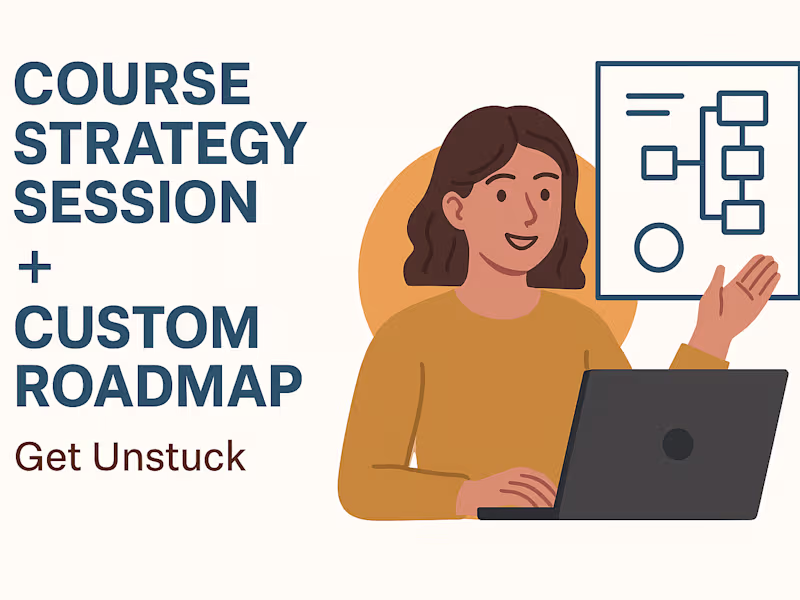 Cover image for Course Strategy Session + Custom Roadmap - Get Unstuck