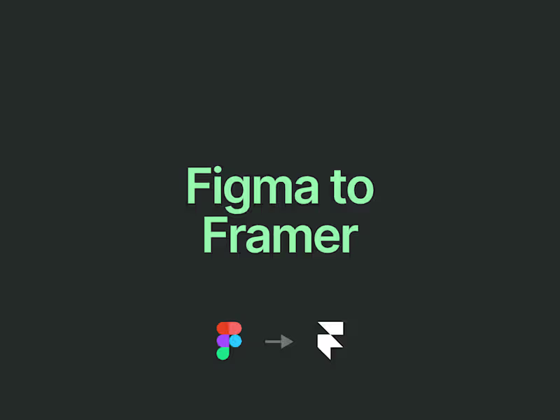 Cover image for Figma to Framer