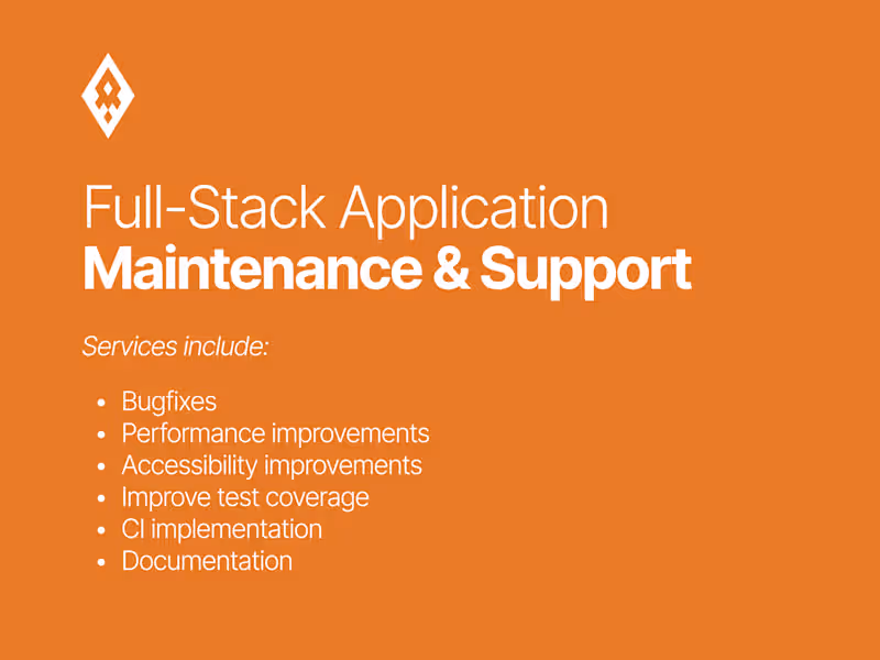 Cover image for Full-Stack Application Maintenance