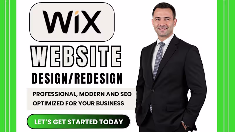 Cover image for wix website redesign wix website design wix website development