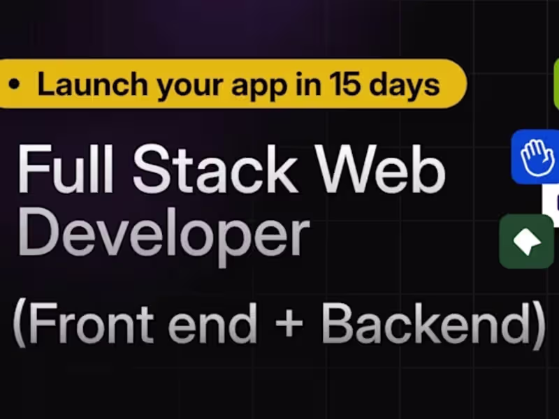 Cover image for build your full stack saas mvp developer, front end developer
