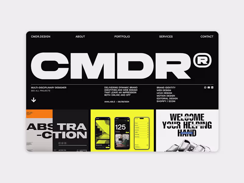 Cover image for CMDR Brand Identity & Website