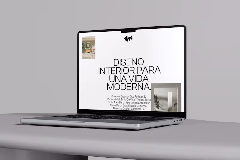 Cover image for Landing page for Spanish Interior design studio