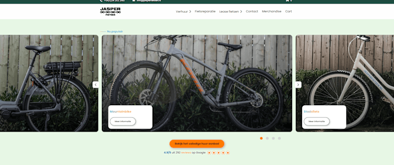 Cover image for Bike rental website and webshop