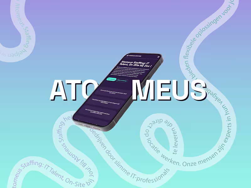 Cover image for Atomeus | Website & Branding for an IT Talent Studio
