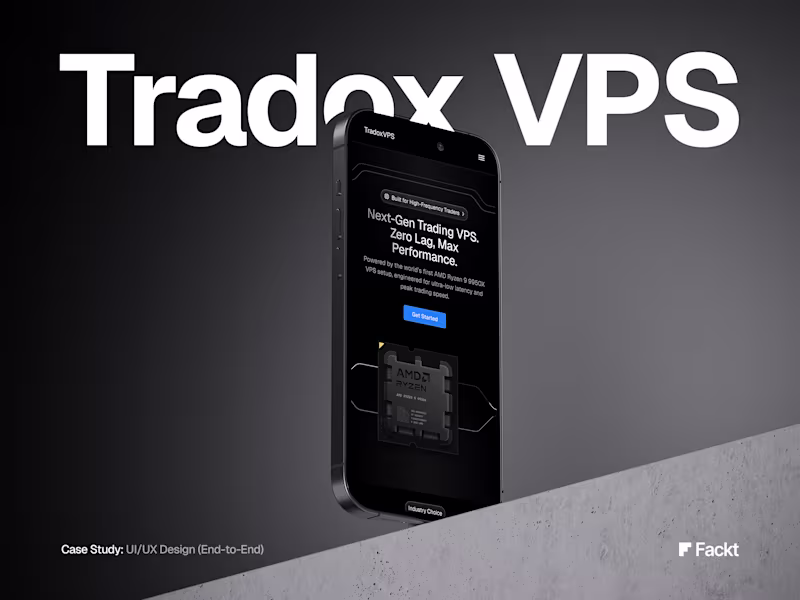 Cover image for TradoxVPS Landing Page Redesign