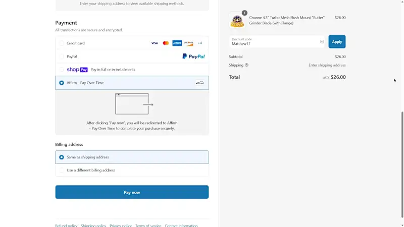 Cover image for Hide Payment Method When Discount Applied in Shopify Checkout