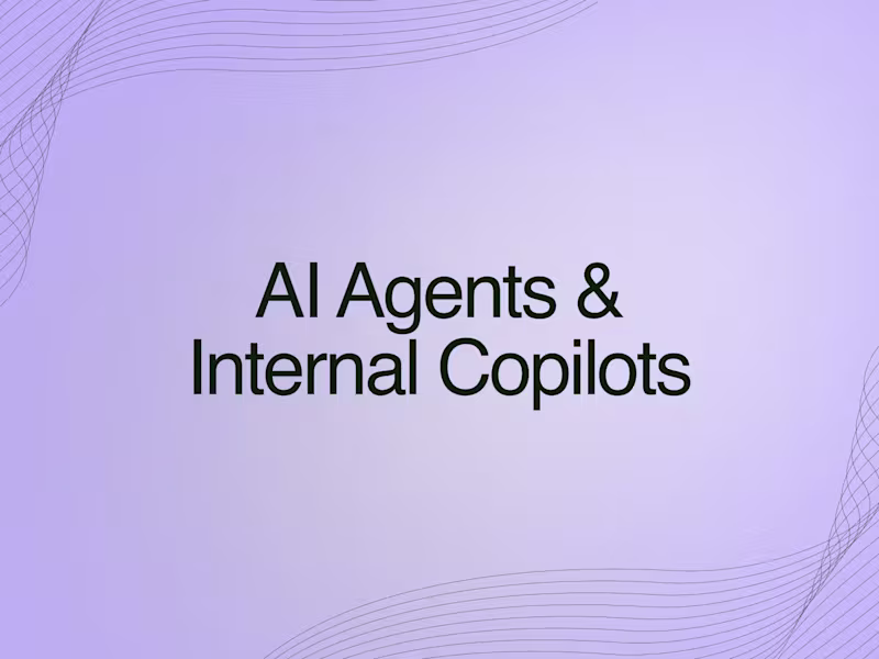 Cover image for AI Agents & Internal Copilots | Slackbots, RAG, MCP, N8N