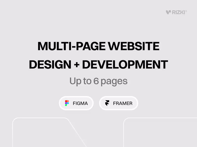 Cover image for Multi-Page Website (Design + Framer Development)