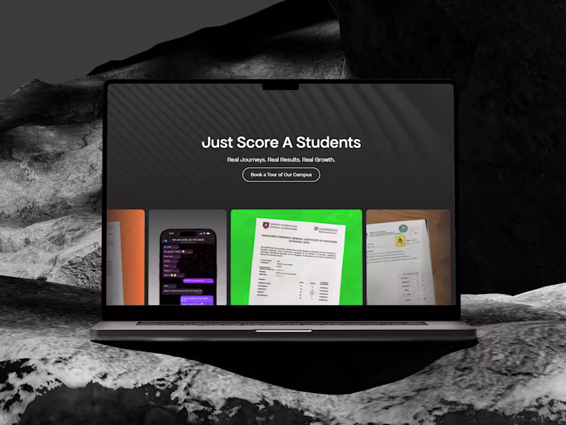 Cover image for Designed Modern Website for Just Score A