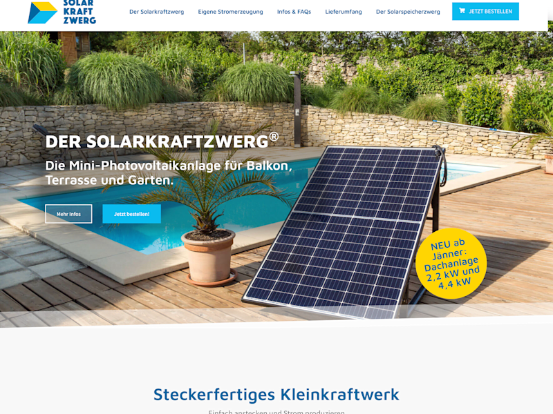 Cover image for Solarkraftzwerg Landing Page