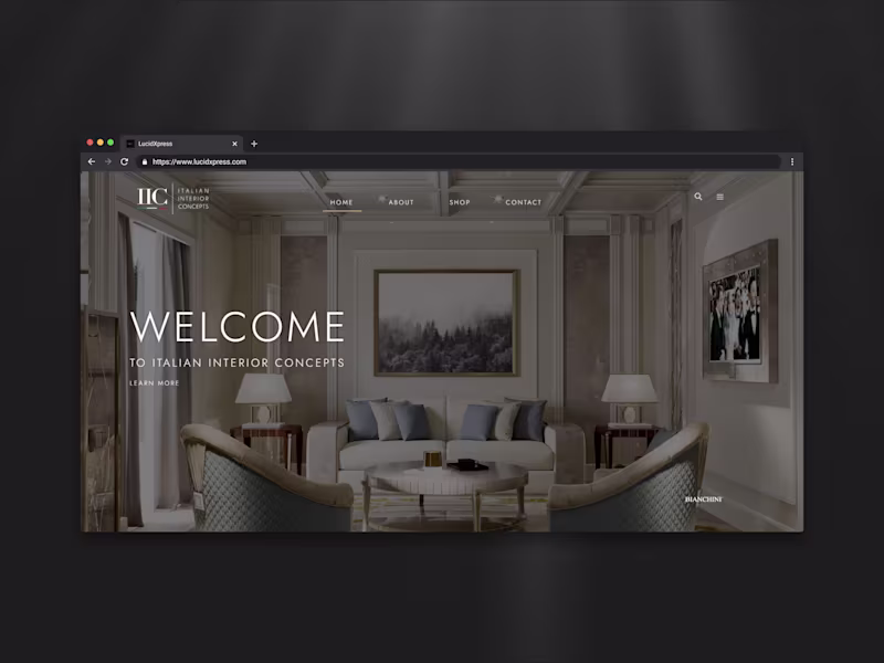Cover image for Italian Interior Concepts Website Redesign