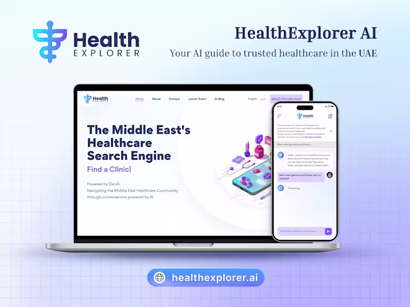 Cover image for Healthexplorer (http://Healthexplorer.ai) is an AI-powered h...