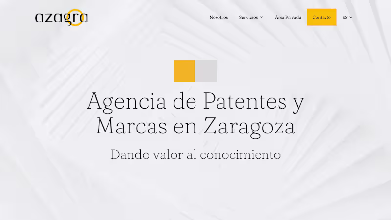 Cover image for Azagra Patentes y Marcas