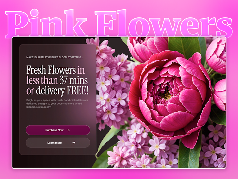 Cover image for Fresh Pink Flowers Landing Page (Framer Development)
