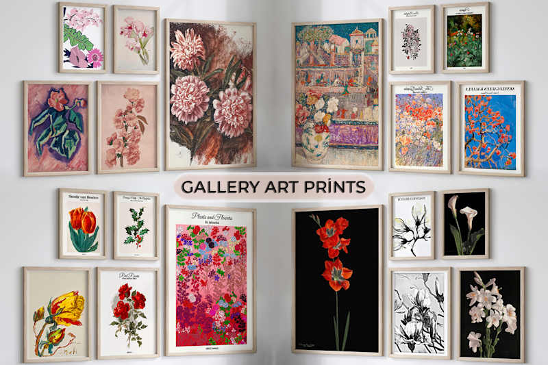 Cover image for Gallery Wall Art Prints – Vintage Floral Collection