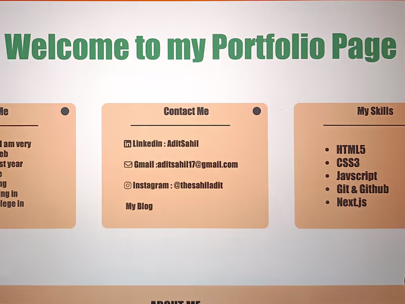 Cover image for Potfolio website