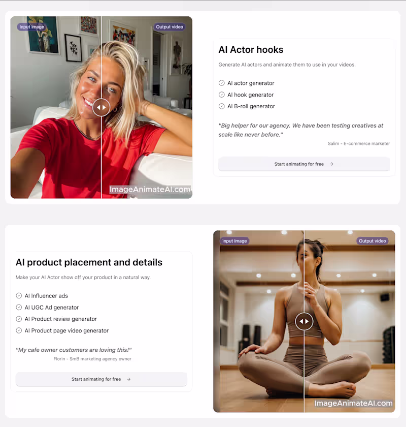 Cover image for ImageAnimateAI.com - #1 ai image animate tool for ecom and SmBs