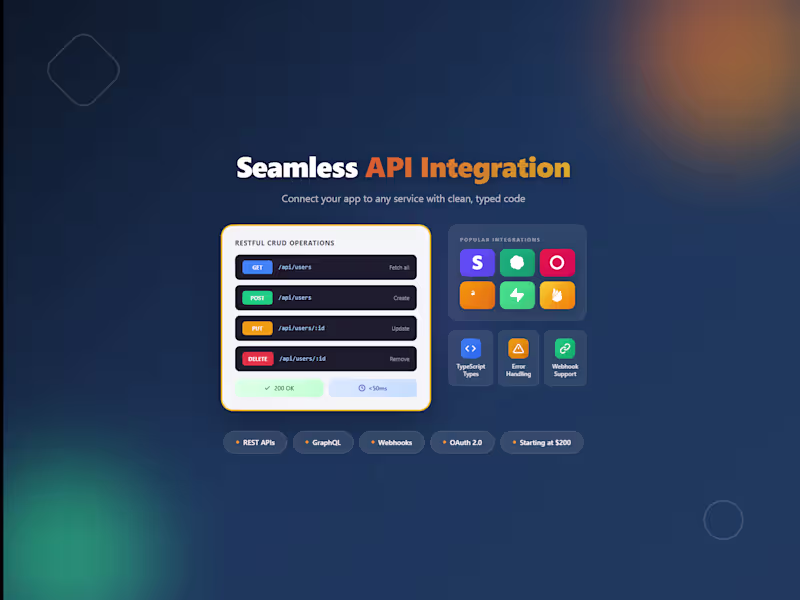 Cover image for API Integration & Development
