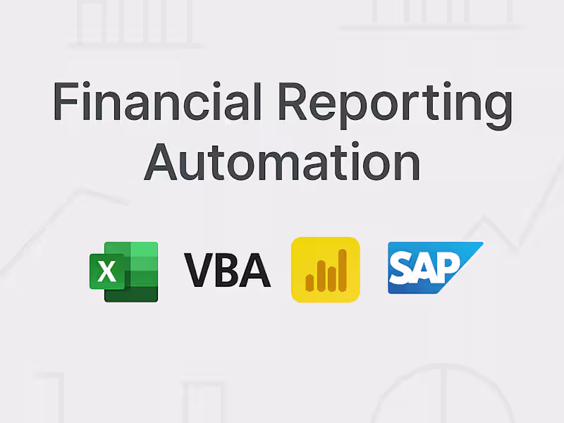 Cover image for 	Excel Automation & SAP Reporting for Finance Teams