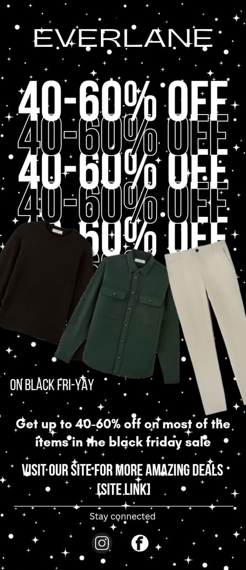 Cover image for Promotional sales email for Everlane 